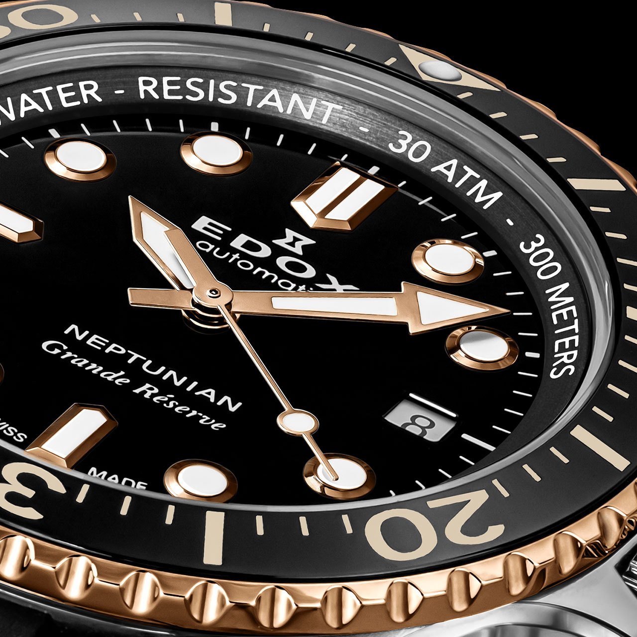 EDOX ネプチュニアン グランデ リザーブ デイト オートマティック 80801-3NRCA-NIR