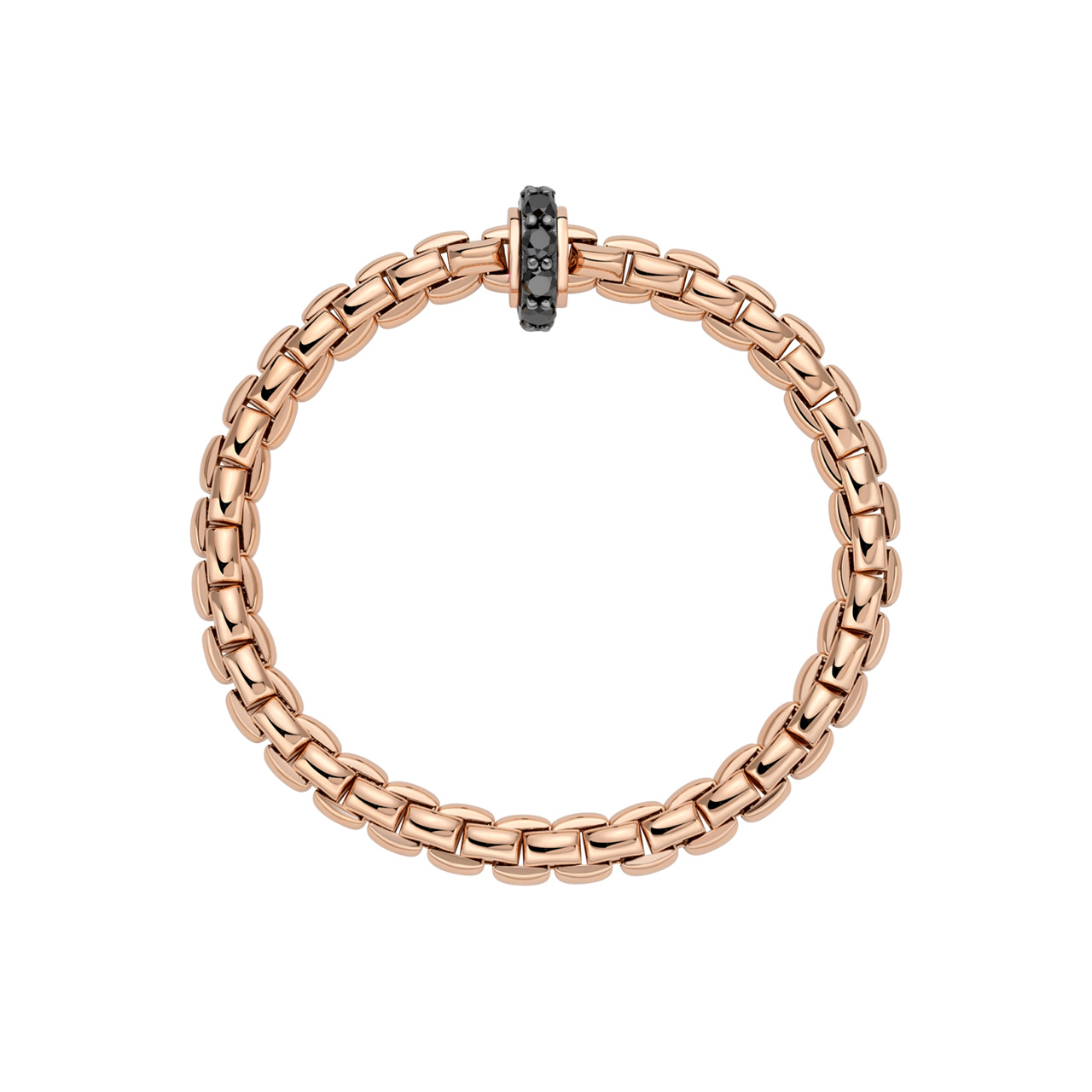 FOPE EKA ブラックダイヤモンド付きFLEX'ITブレスレット RG 70905BX_BN_R_X3X_00M