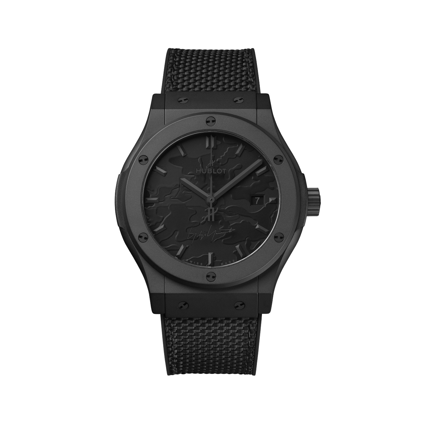 クラシック・フュージョン ヨウジヤマモト オールブラック カモ BY HUBLOT クラシック・フュージョン ヨウジヤマモト オールブラック カモ バイ ウブロ