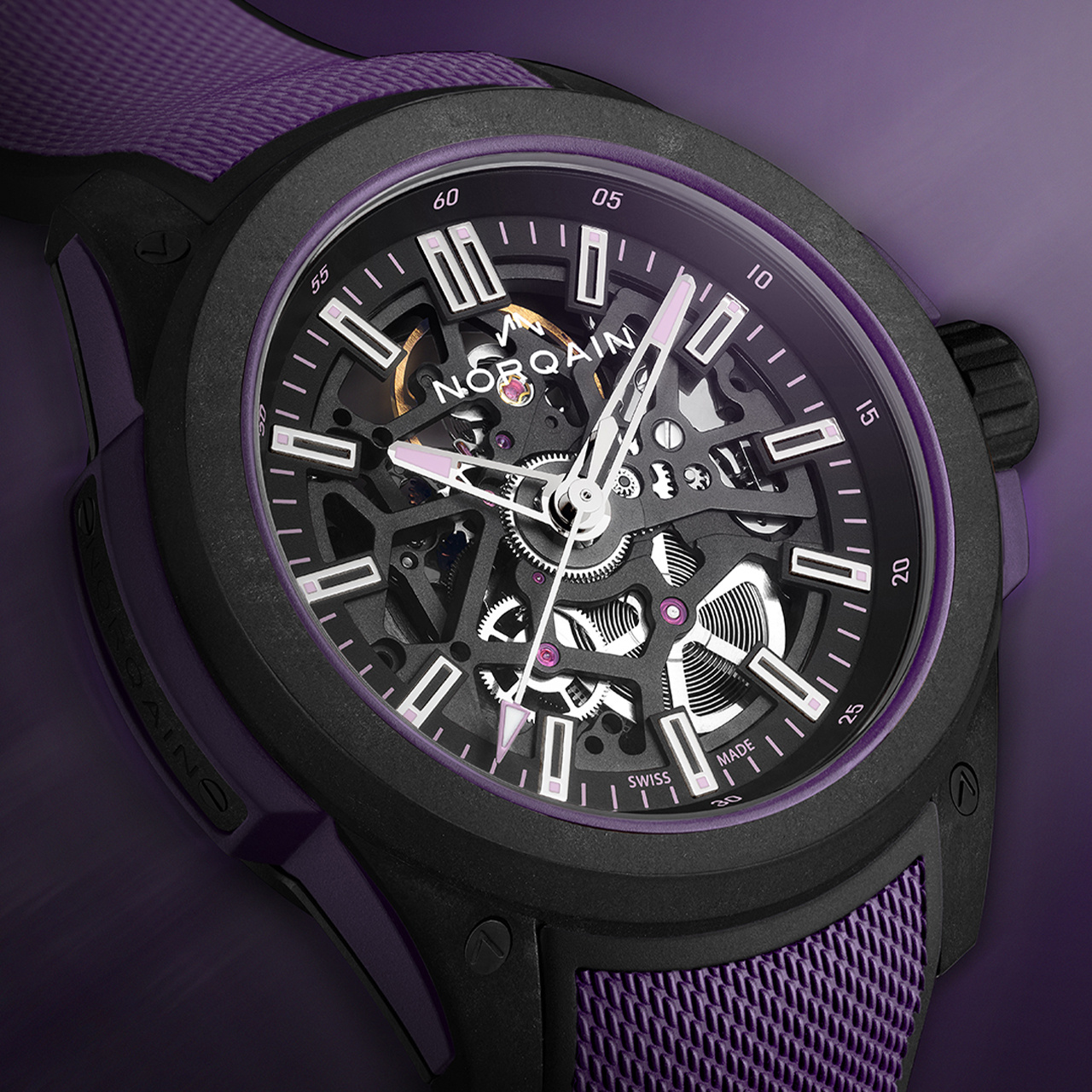 NORQAIN ワイルド ワン スケルトン 42mm リミテッド エディション パープル N3000.07Q26.B23