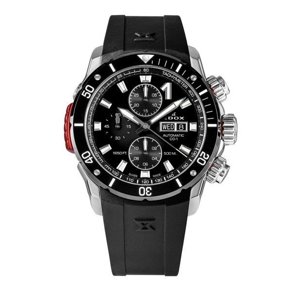 EDOX クロノオフショア1 ベゼルロック クロノグラフ オートマティック 01128-3NRCA-NN