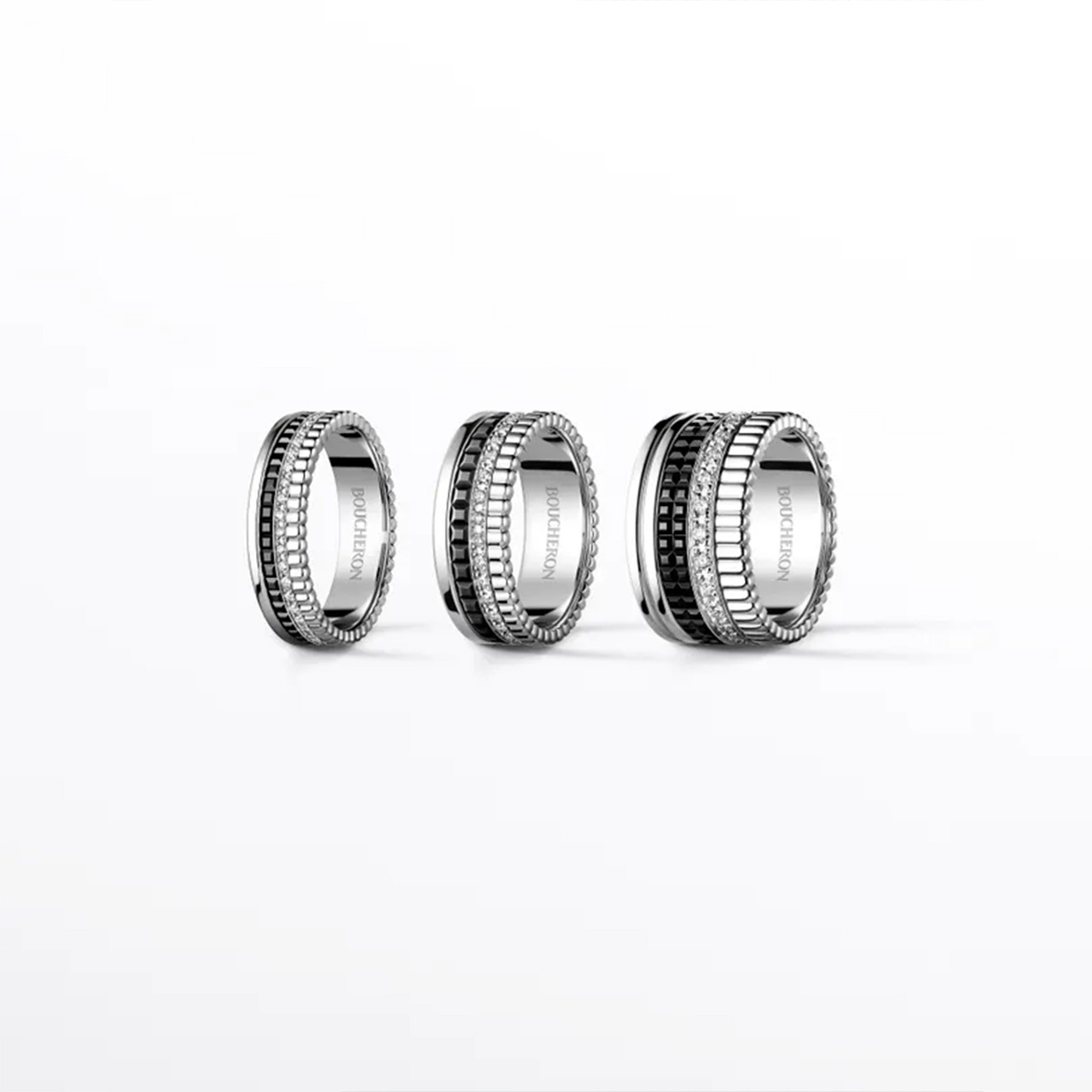 BOUCHERON キャトル ブラック ダイヤモンド リング エクストラスモール JRG03511