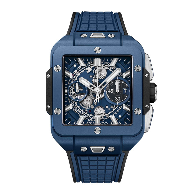 HUBLOT スクエア・バン ウニコ ブルーセラミック 821.EX.5170.RX