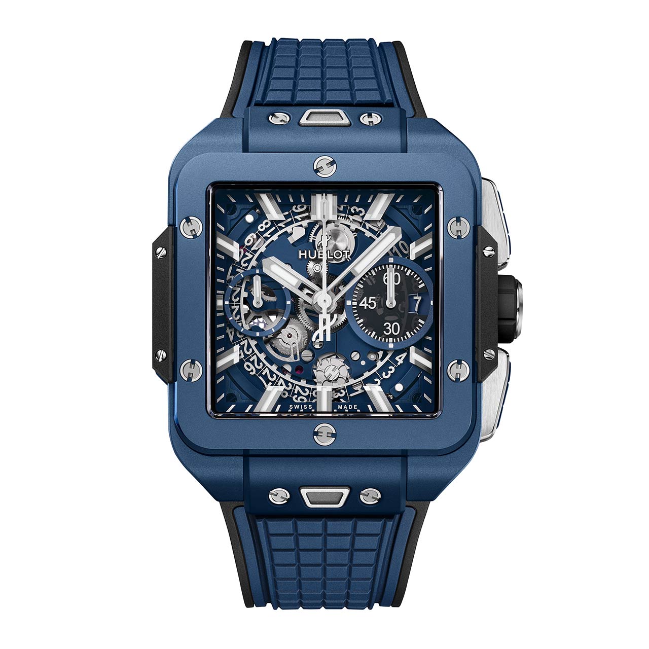 HUBLOT スクエア・バン ウニコ ブルーセラミック 821.EX.5170.RX