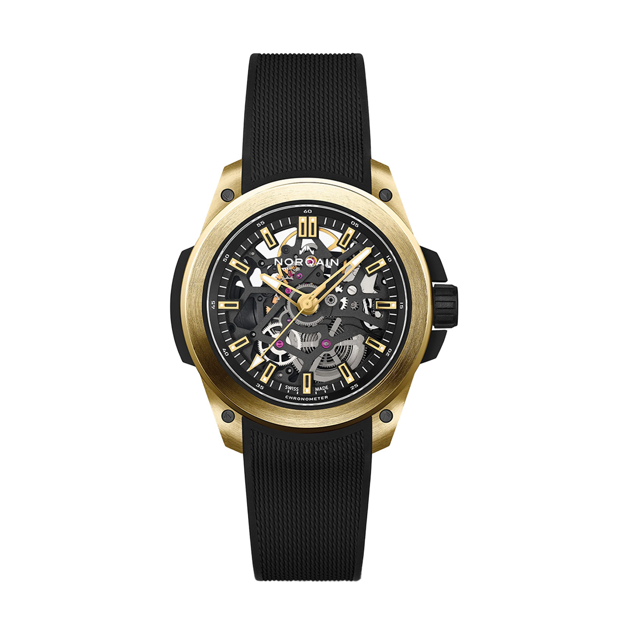 NORQAIN ワイルドワン スケルトン 39mm イエローゴールド リミテッド エディション N3001.07G06.B01