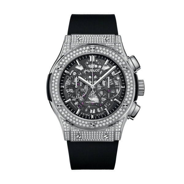 HUBLOT クラシック・フュージョン アエロフュージョン チタニウム パヴェ 45mm 525.NX.0170.RX.1704