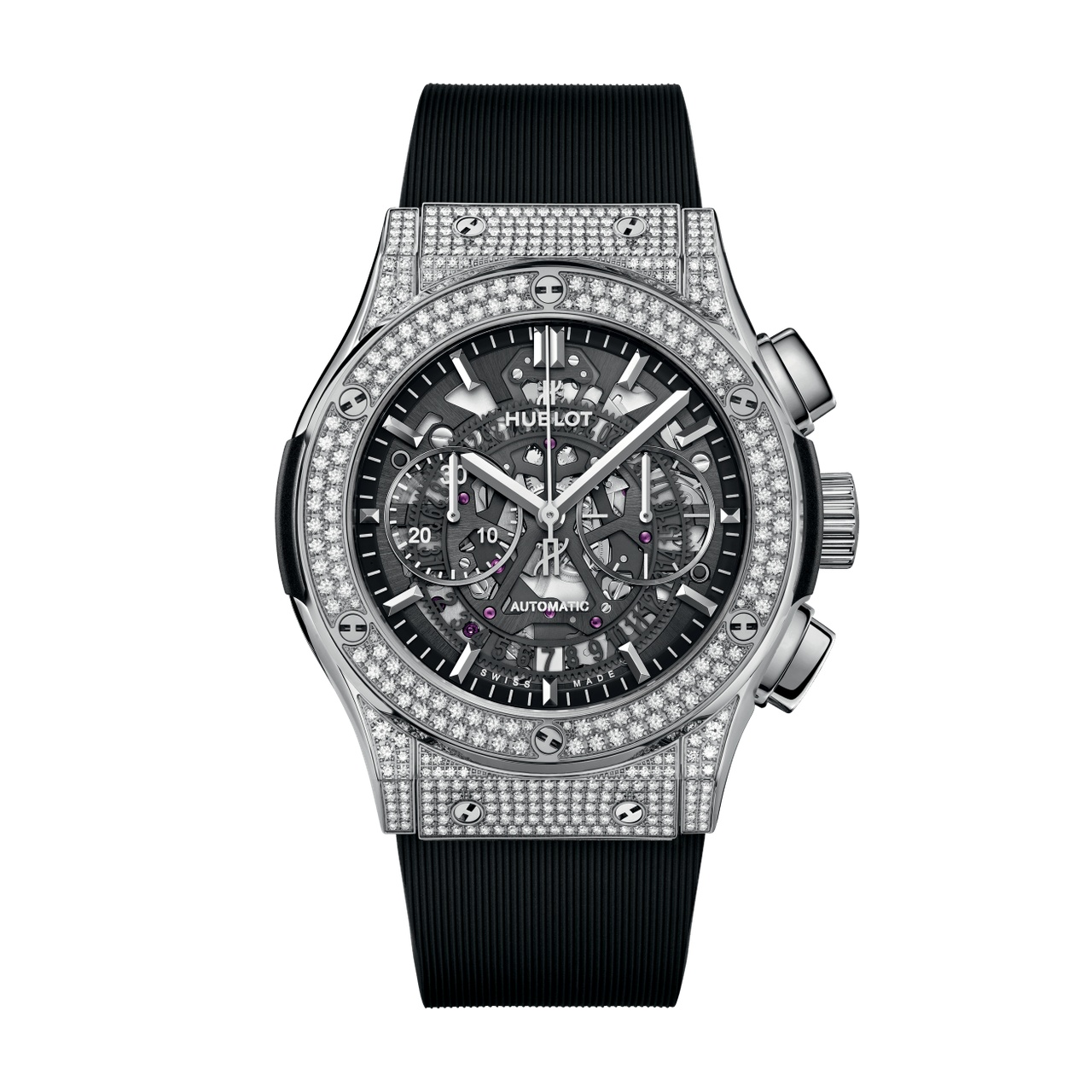 クラシック・フュージョン アエロフュージョン チタニウム パヴェ 45mm BY HUBLOT クラシック・フュージョン アエロフュージョン チタニウム パヴェ 45mm バイ ウブロ