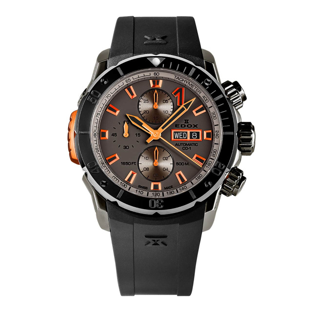 EDOX クロノオフショア1 ベゼルロック クロノグラフ オートマティック 01128-37GNNOCA-GNO