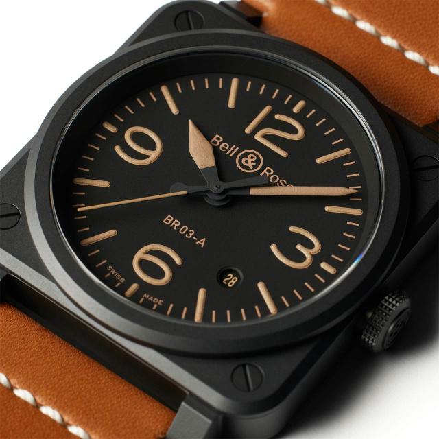 Bell & Ross BR 03 ヘリテージ BR03A-HER-CE/SCA
