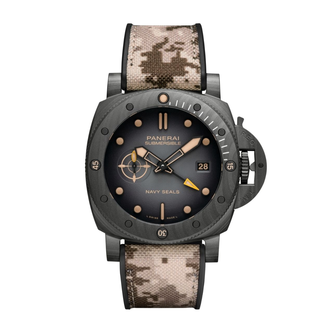 PANERAI サブマーシブル クアランタクアトロ GMT ネイビーシールズ カーボテック™ PAM01513