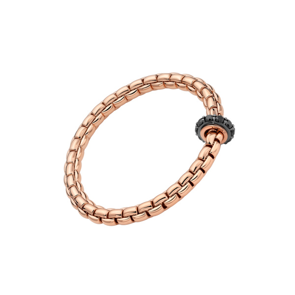 FOPE EKA ブラックダイヤモンド付きFLEX'ITブレスレット RG 70905BX_BN_R_X3X_00M