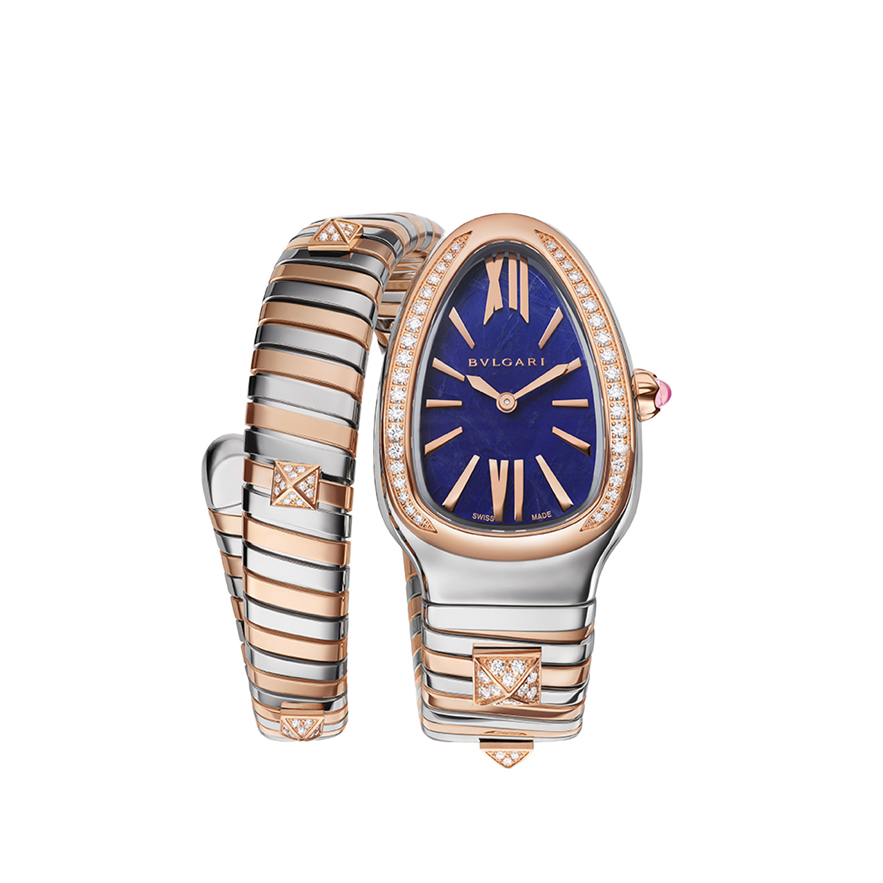 BVLGARI セルペンティ トゥボガス ゴールド＆スティール ウォッチ 104340