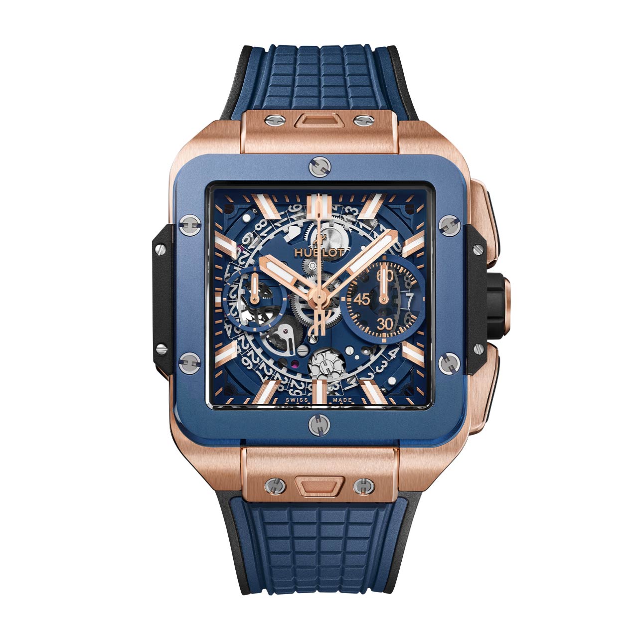HUBLOT スクエア・バン ウニコ キングゴールド ブルーセラミック 821.OL.5180.RX