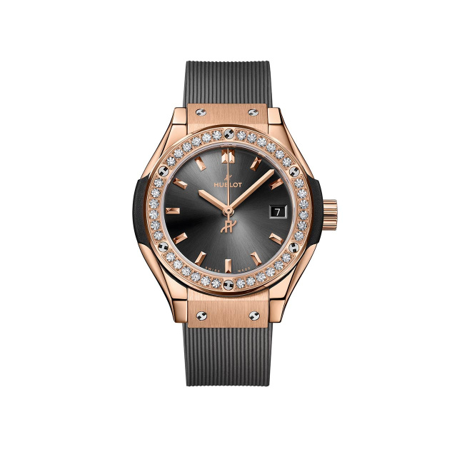 HUBLOT クラシック・フュージョン キングゴールド レーシンググレー ダイヤモンド 591.OX.7080.RX.1204