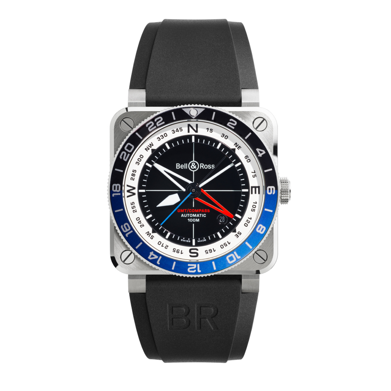 Bell & Ross BR-03 GMT コンパス BR0393-COM-ST/SRB