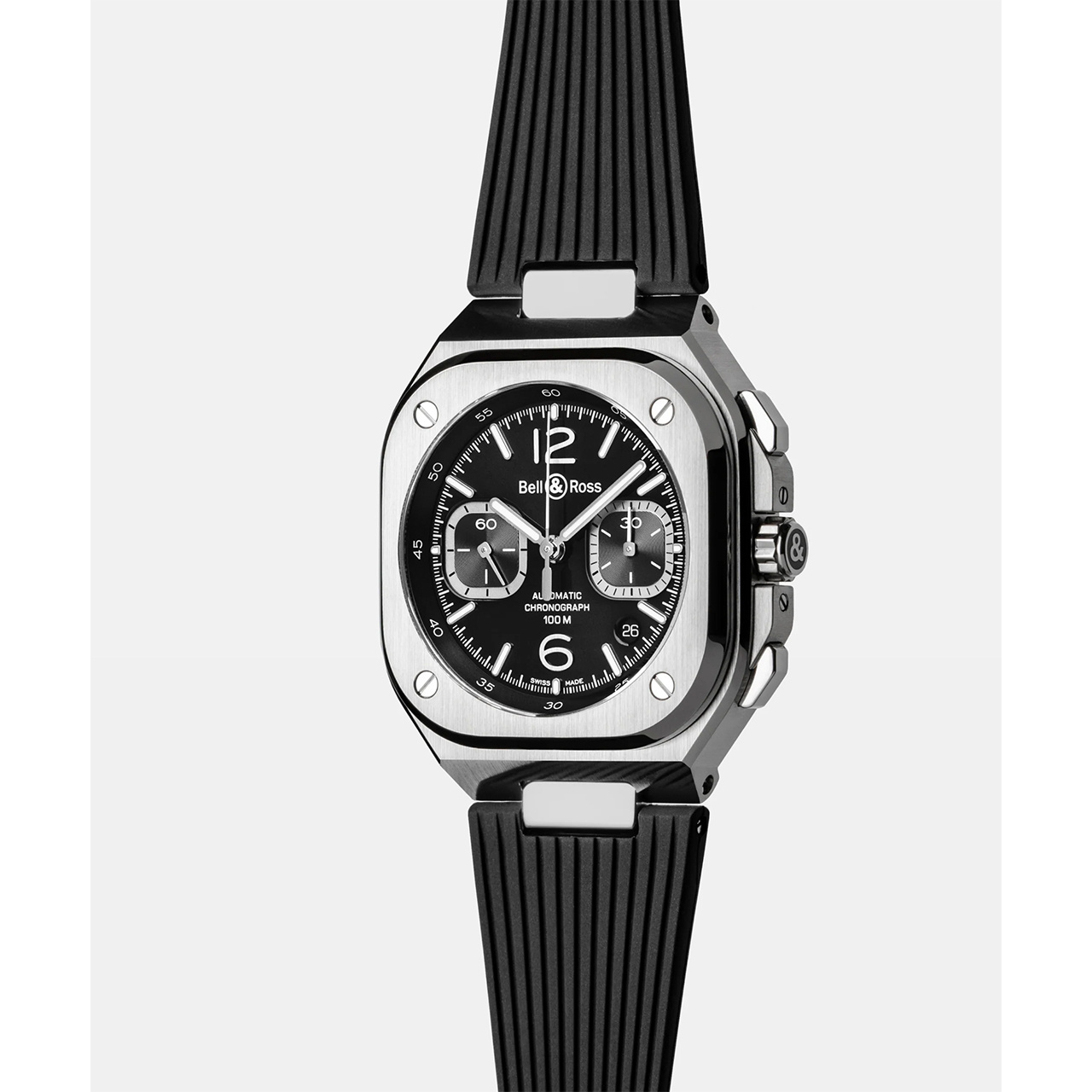 Bell & Ross BR 05 クロノ ブラック スチール BR05C-BLC-ST/SRB