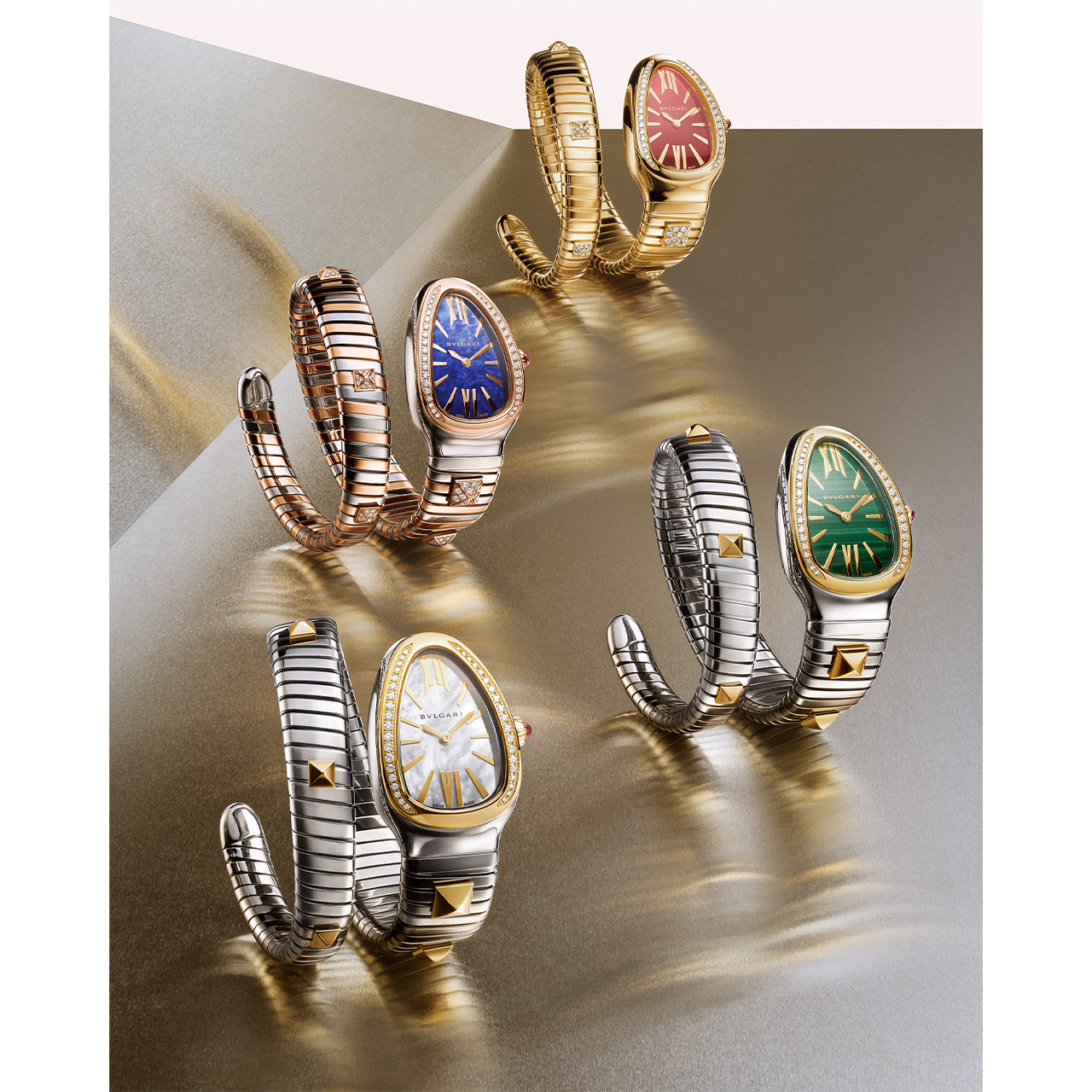 BVLGARI セルペンティ トゥボガス ゴールド＆スティール ウォッチ 104340