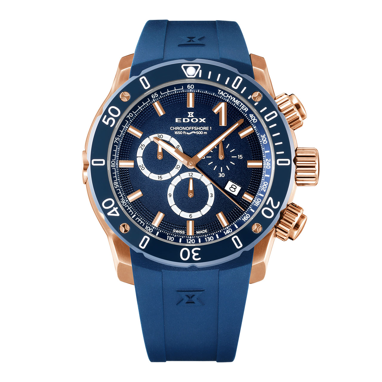 クロノオフショア1 クロノグラフ 10221-37RBU3-BUIR3｜EDOX