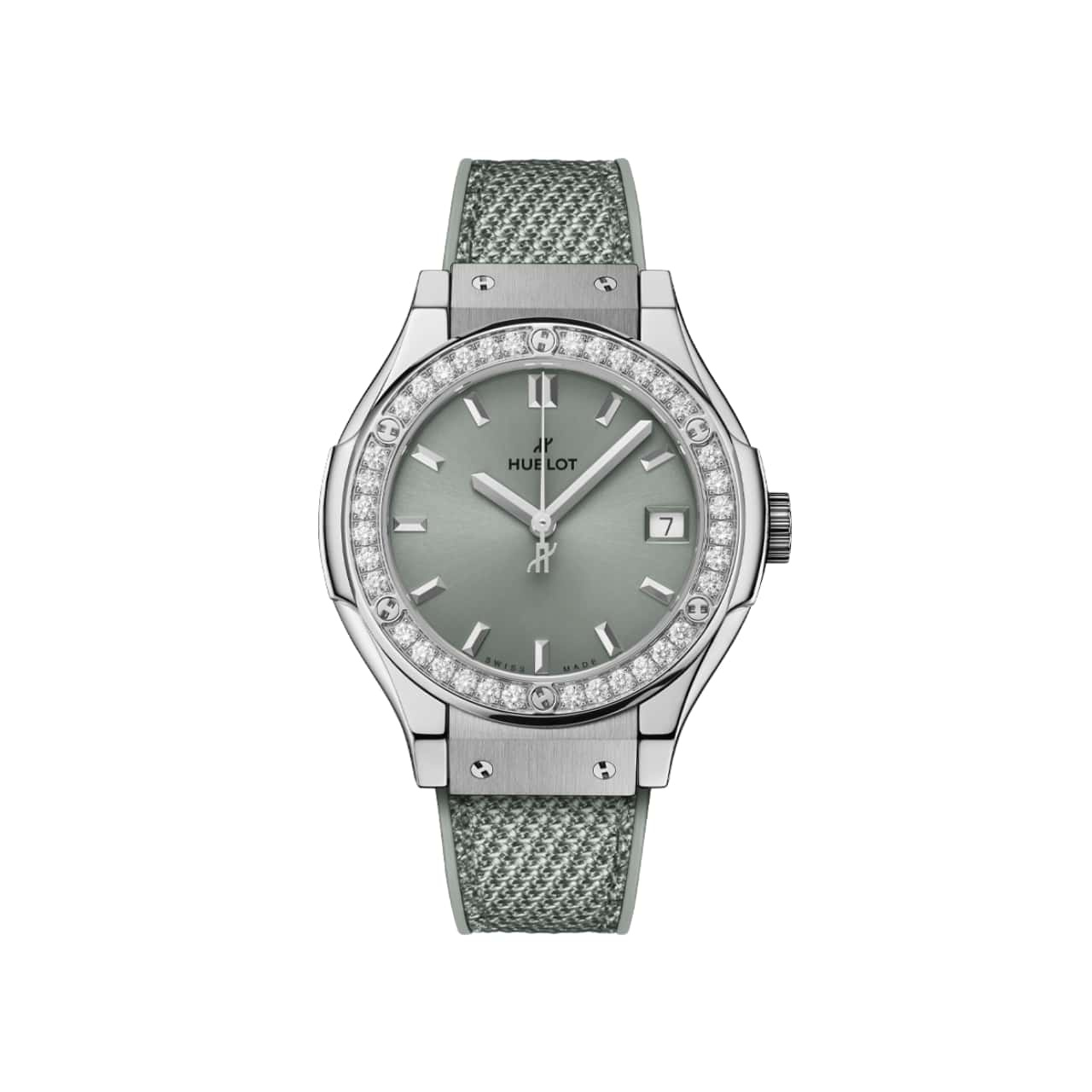 HUBLOT クラシック・フュージョン チタニウム セージグリーン ダイヤモンド 581.NX.891G.NR.1104
