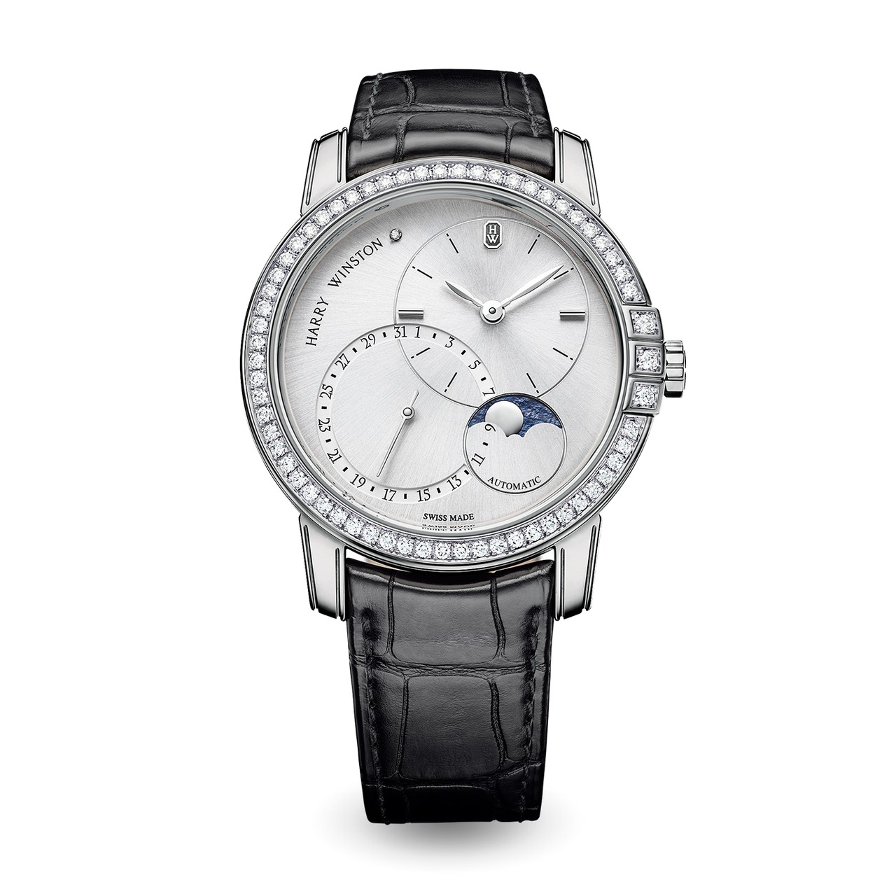 ミッドナイト デイト ムーンフェイズ オートマティック 42mm BY HARRY WINSTON ミッドナイト デイト ムーンフェイズ オートマティック 42mm バイ ハリー・ウィンストン