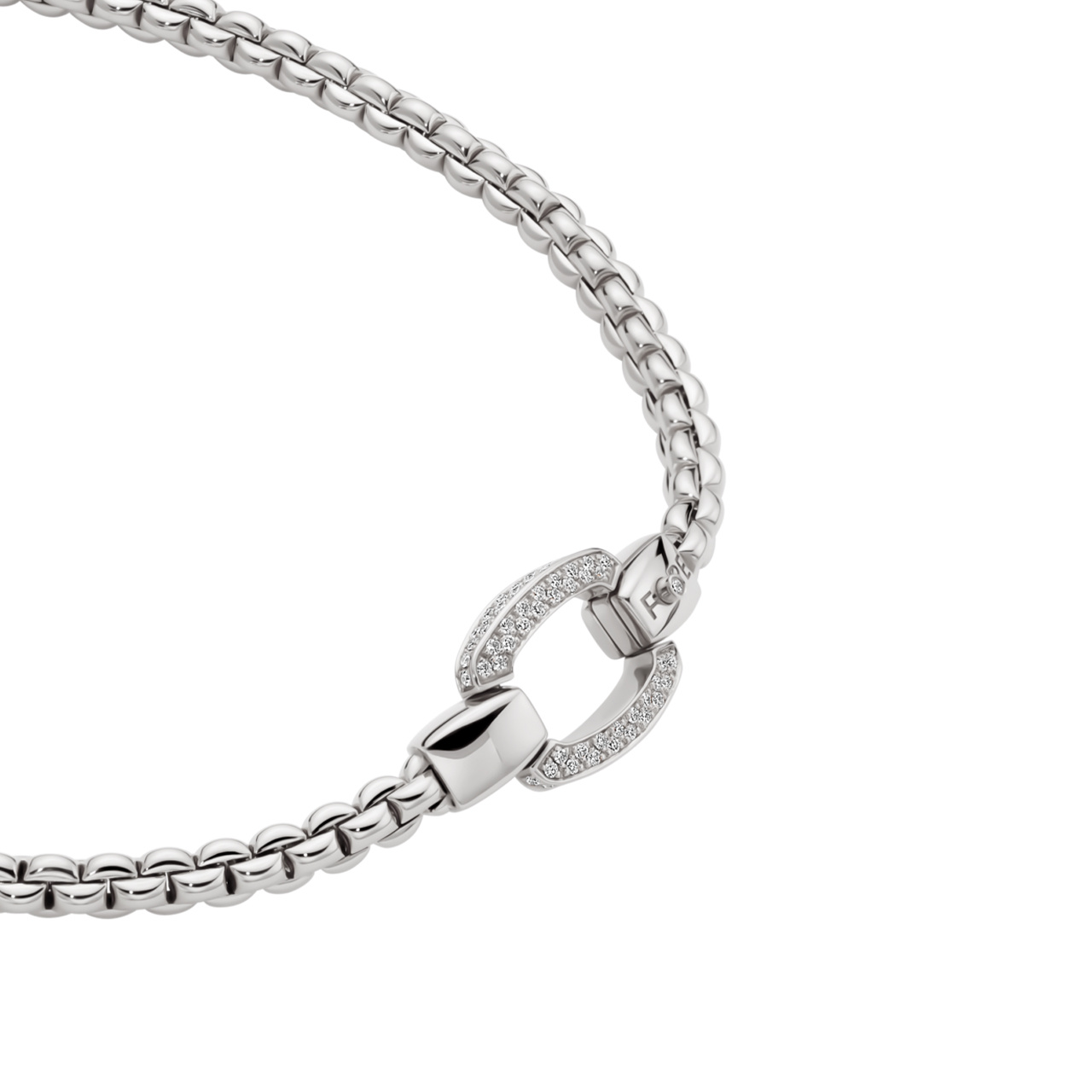 FOPE EKA Flex'it ネックレス ダイヤモンドパヴェクラスプ WG 37cm 08F10CX_PB_B_XBX_037