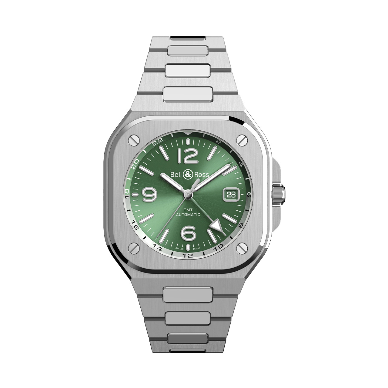 Bell & Ross BR-05 GMT グリーン スティール BR05G-GN-ST/SST