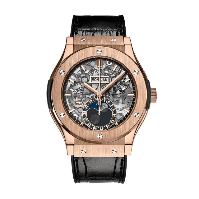 HUBLOT アエロ・フュージョン・ムーンフェイズ キングゴールド 517.OX.0180.LR