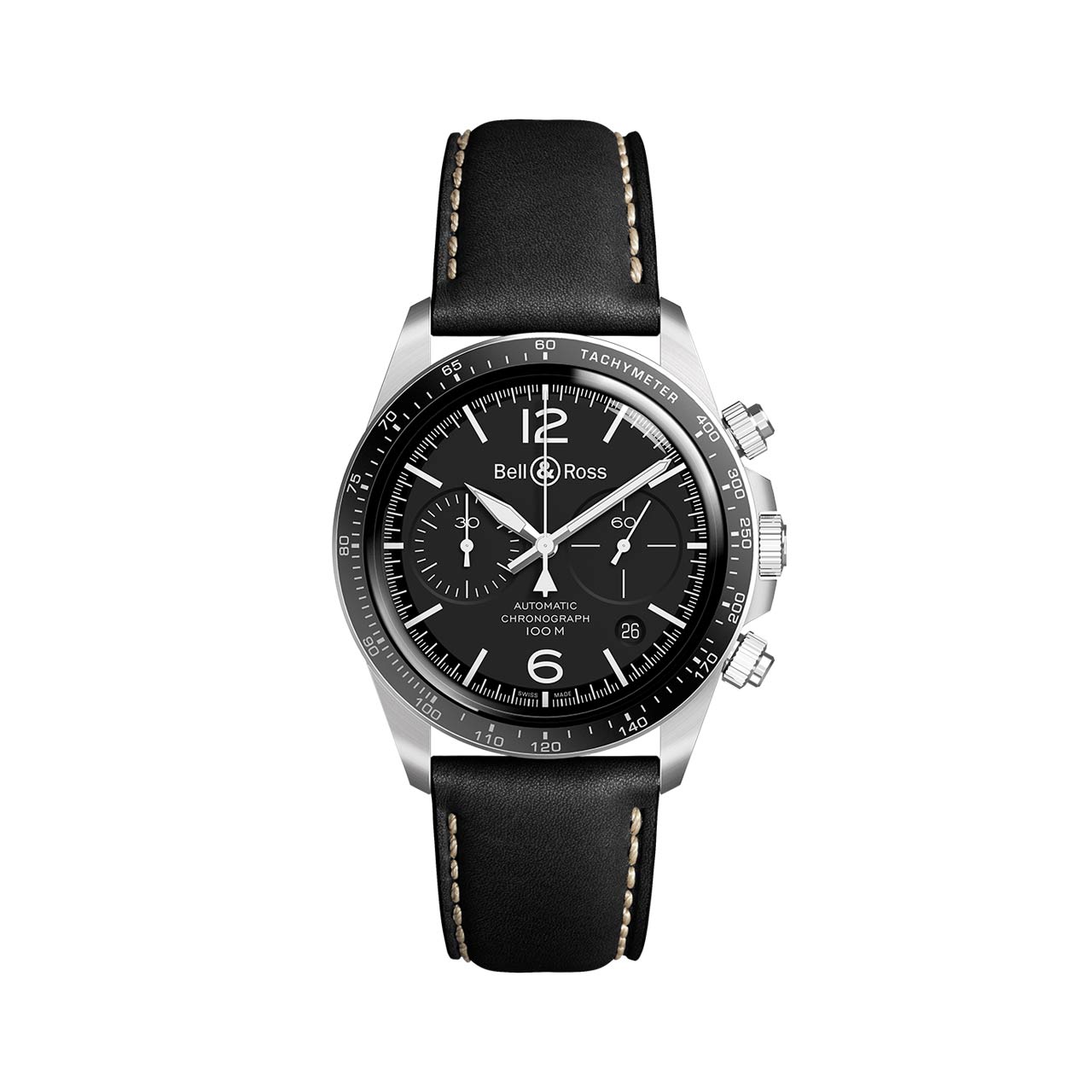 Bell & Ross BR V2-94 BLACK STEEL BRV294-BL-ST/SCA