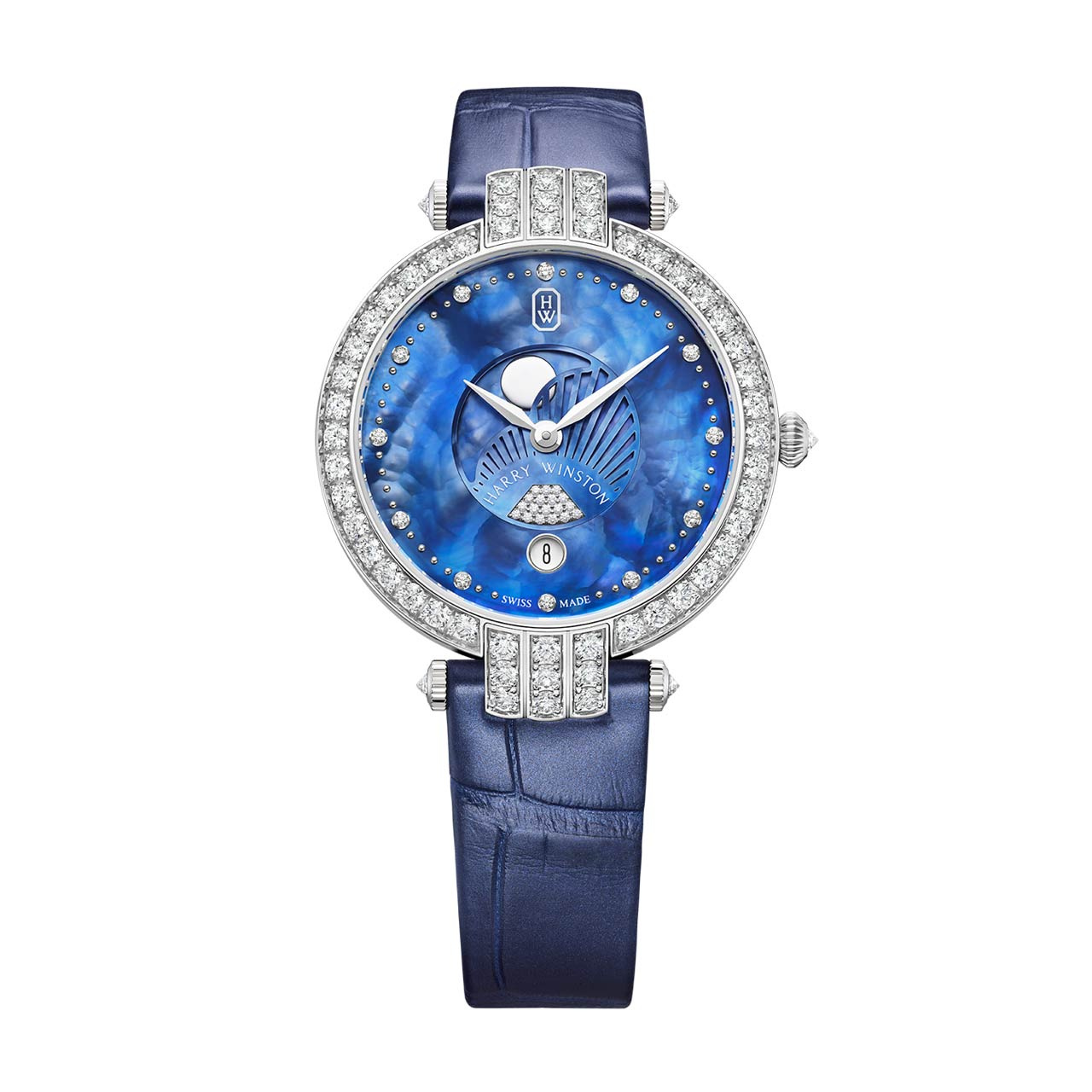 プルミエール・ムーンフェイズ 36mm PRNQMP36WW002｜HARRY WINSTON ...