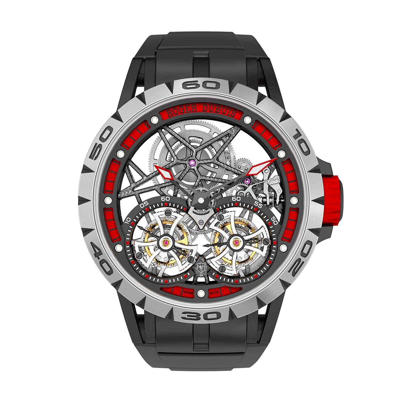 ROGER DUBUIS エクスカリバー スパイダーダブルフライングトゥールビヨン スケルトン RDDBEX0481