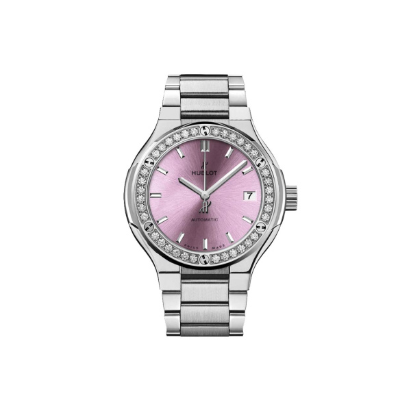 クラシック・フュージョン チタニウム ピンク ダイヤモンド ブレスレット BY HUBLOT クラシック・フュージョン チタニウム ピンク ダイヤモンド ブレスレット ウブロ