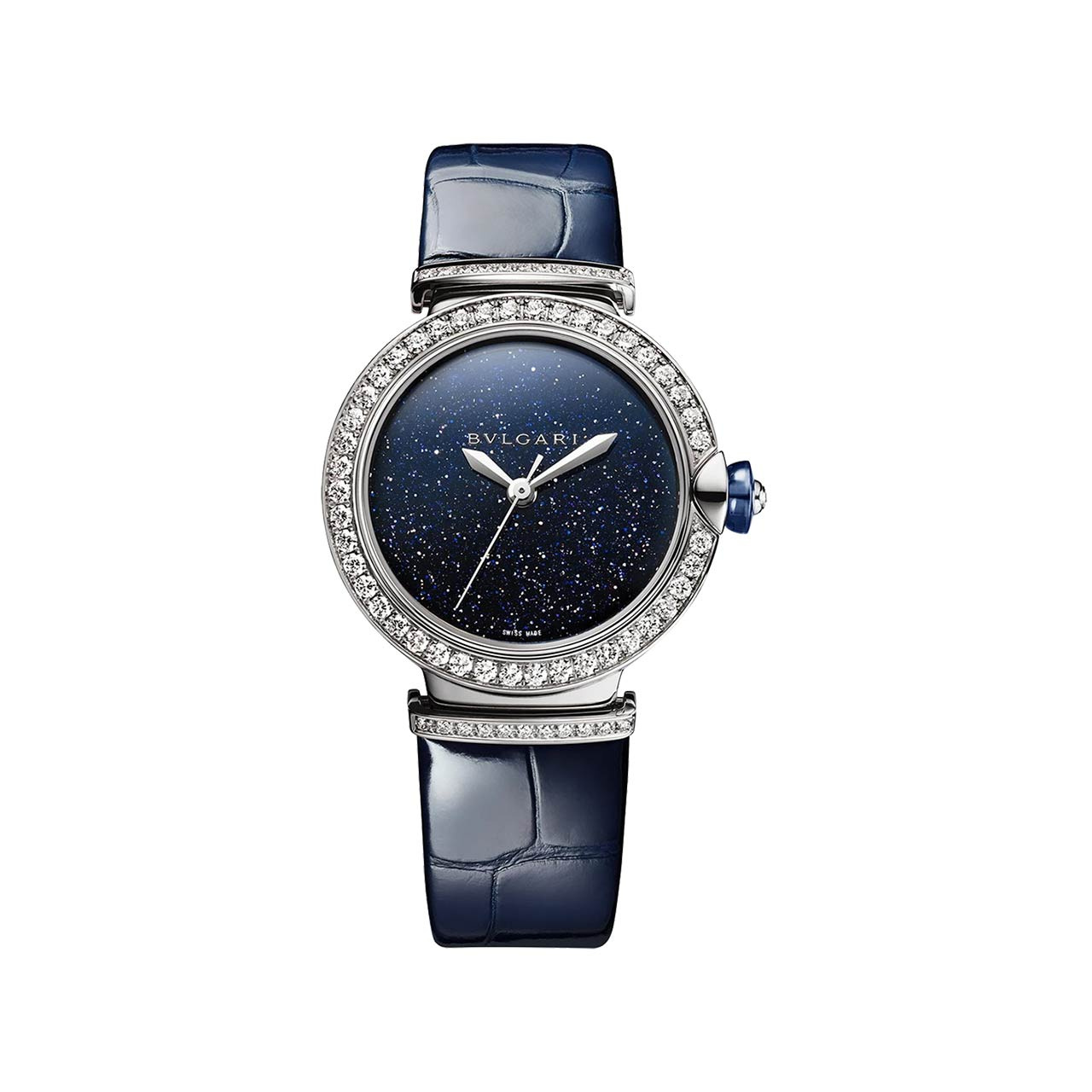 ブルガリ ルチェア アベンチュリン WG×革   レディース 腕時計