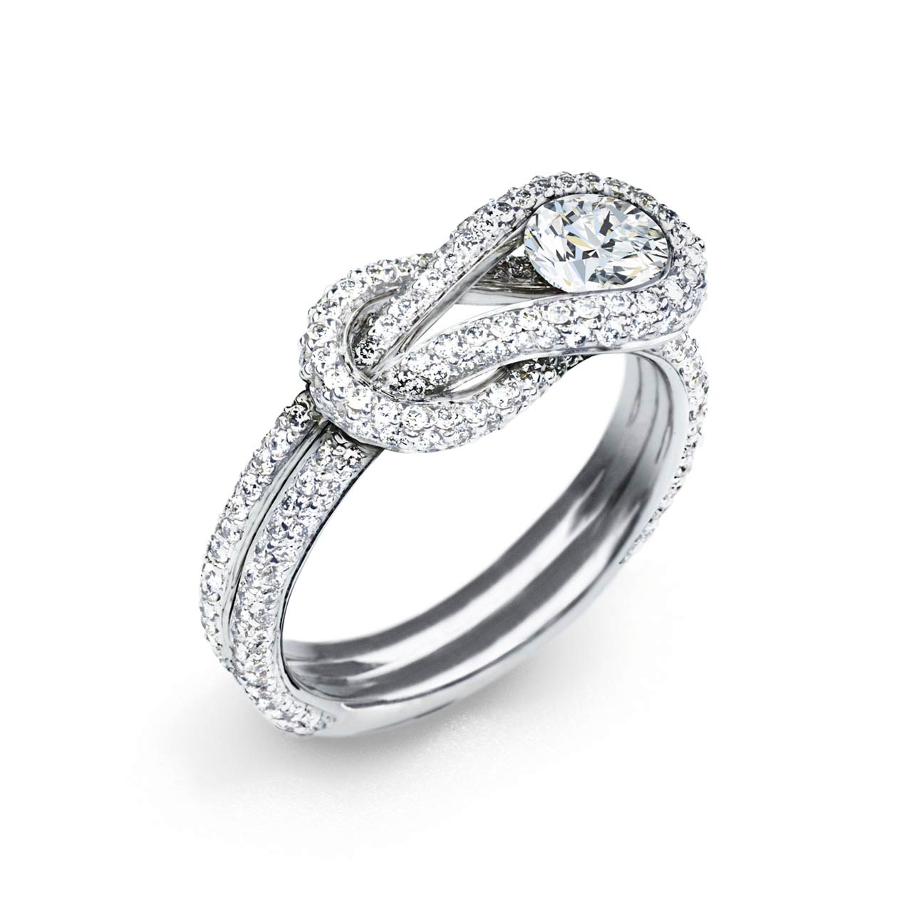 FOREVERMARK フォーエバーマーク エンコルディア® ソリティア パヴェ リング 