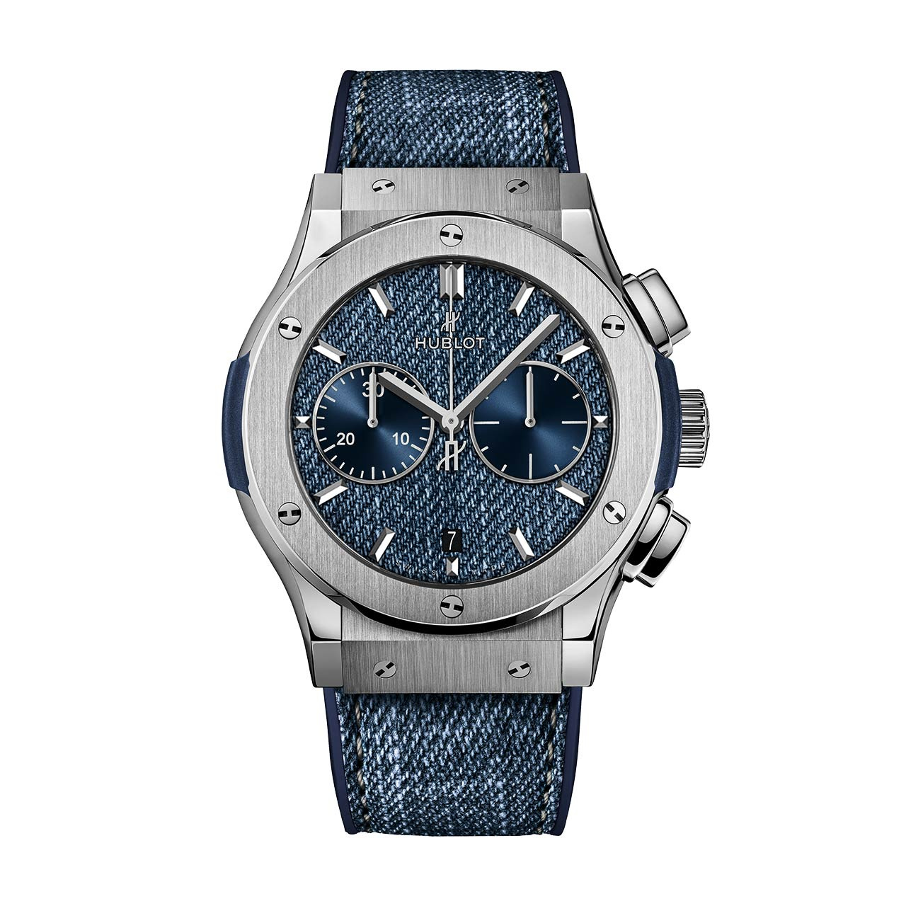 ウブロ HUBLOT クラシック・フュージョン クロノグラフ ジーンズ 521.NX.2770.NR.JPN18 チタン 自動巻き メンズ 腕時計