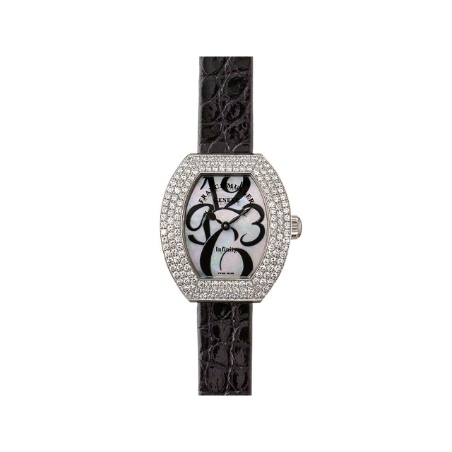 FRANCK MULLER LADIES インフィニティ カーベックス ダイヤモンド 3530QZAD3 OG BLACK