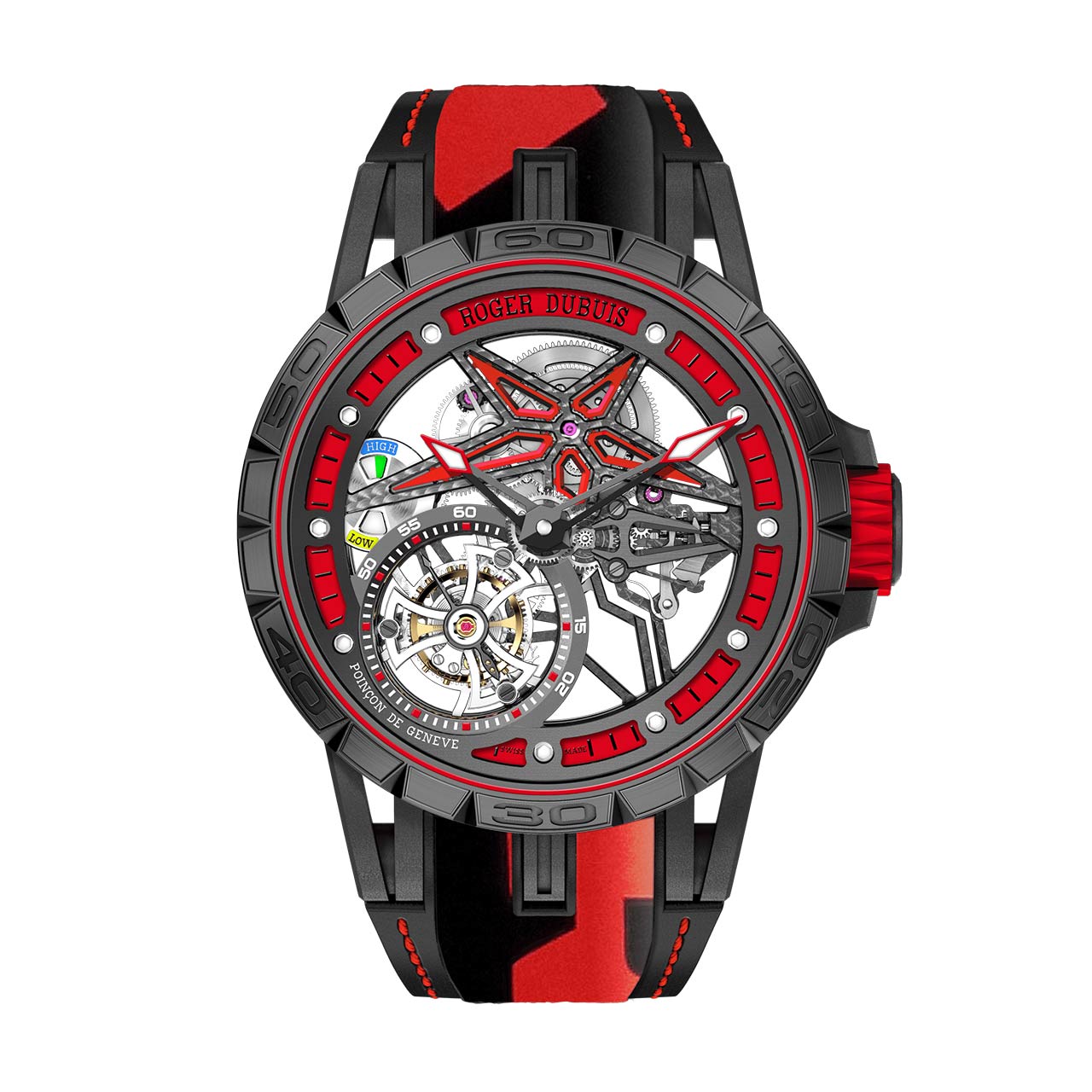 ROGER DUBUIS エクスカリバー スパイダー ピレリ ピットストップ シングルフライング トゥールビヨン RDDBEX0644