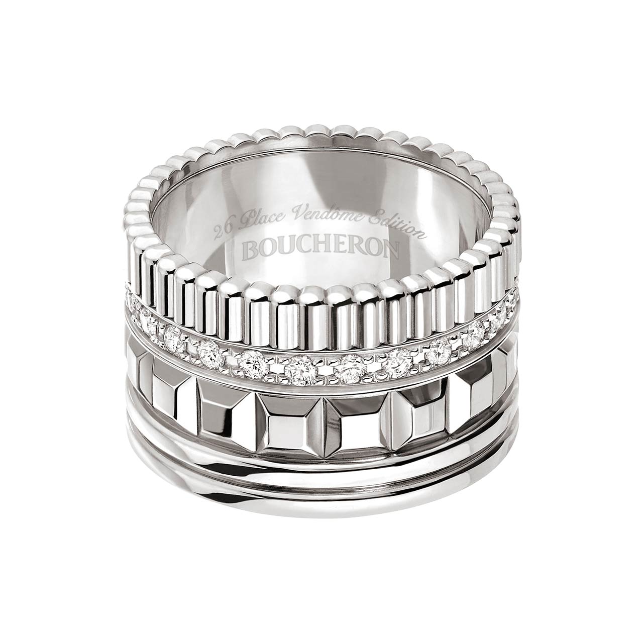キャトル ラディアント ラージ リング JRG01986｜BOUCHERON - ブシュロン｜ジュエリー｜神戸三宮 正規時計宝飾店カミネ｜神戸三宮  正規時計宝飾店カミネ