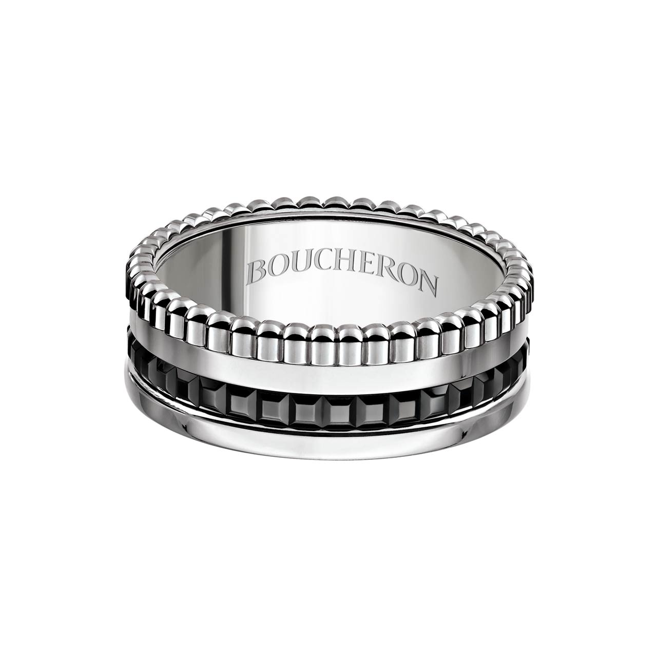 BOUCHERON キャトル ブラックリング スモール JRG01790