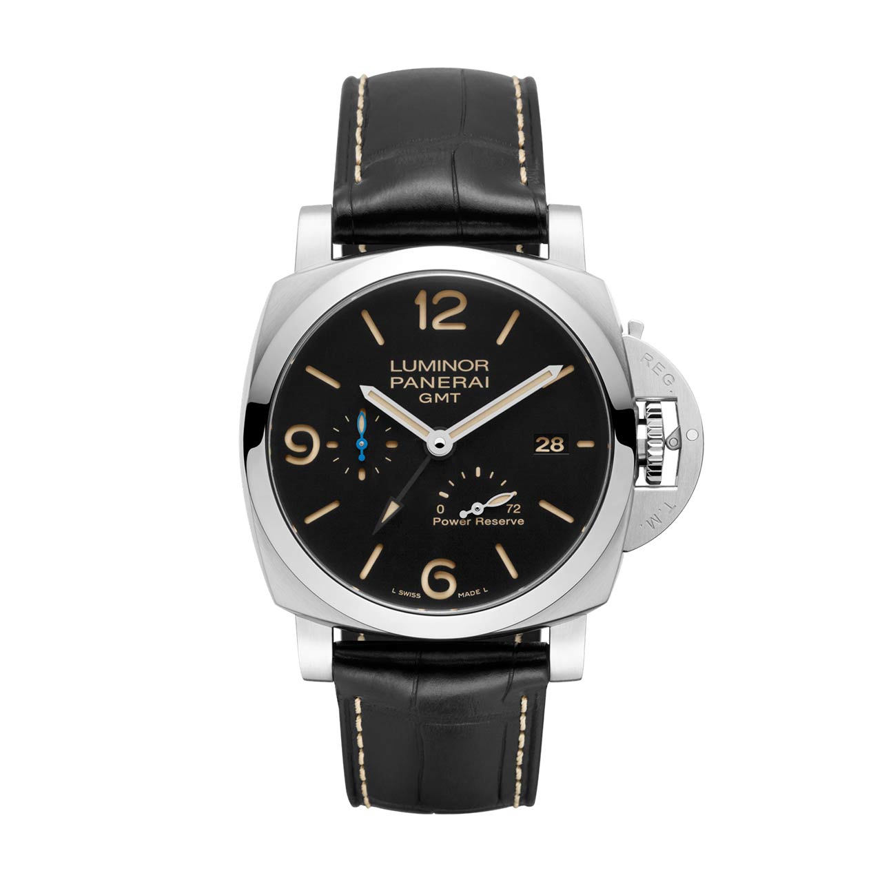 PANERAI ルミノール 1950 3デイズ GMT パワーリザーブ オートマティック アッチャイオ PAM01321