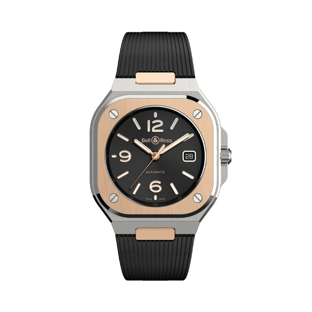 Bell & Ross BR 05 BLACK STEEL ＆ GOLD BR05A-BL-STPG/SRB