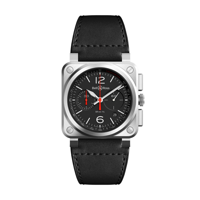 Bell & Ross BR03-94 BLACK STEEL BR0394-BLC-ST/SCA