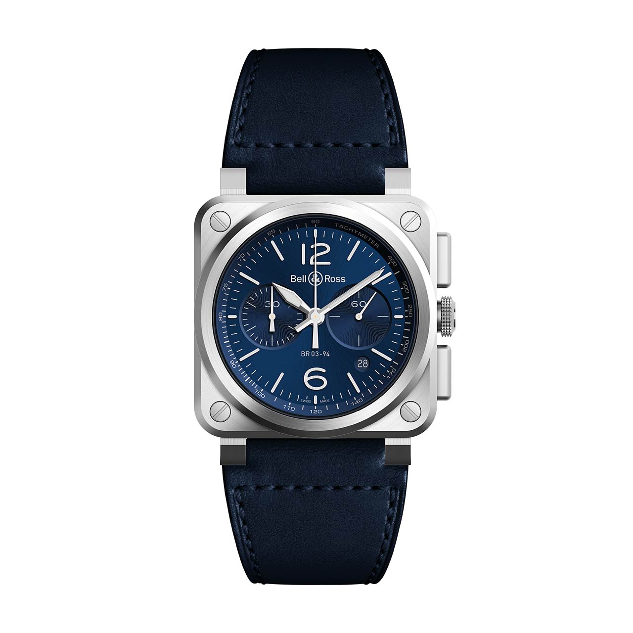 Bell & Ross BR03-94 BLUE STEEL BR0394-BLU-ST/SCA