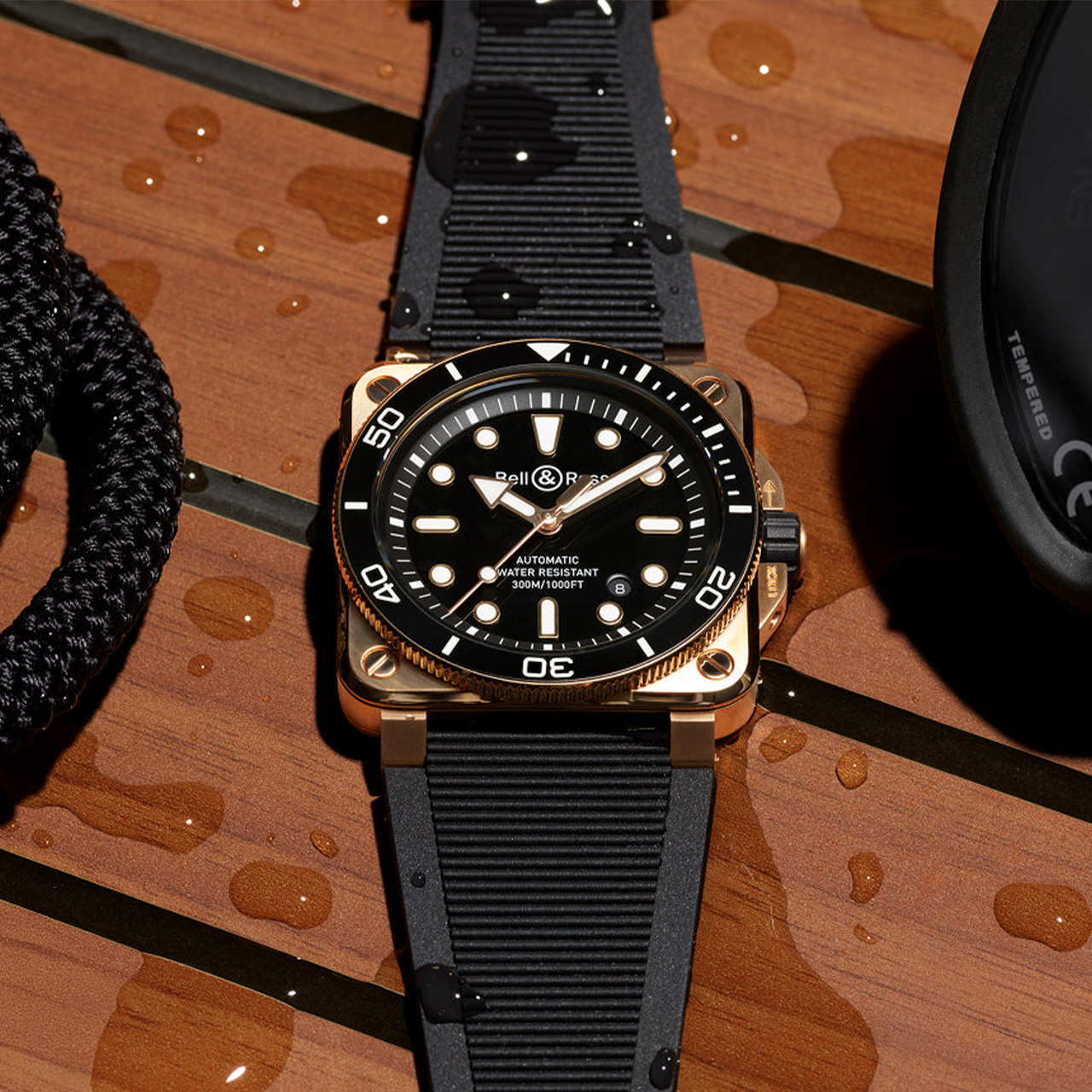 Bell & Ross BR-03 ダイバー ブラック ブロンズ BR03A-D-BL-BR/SRB