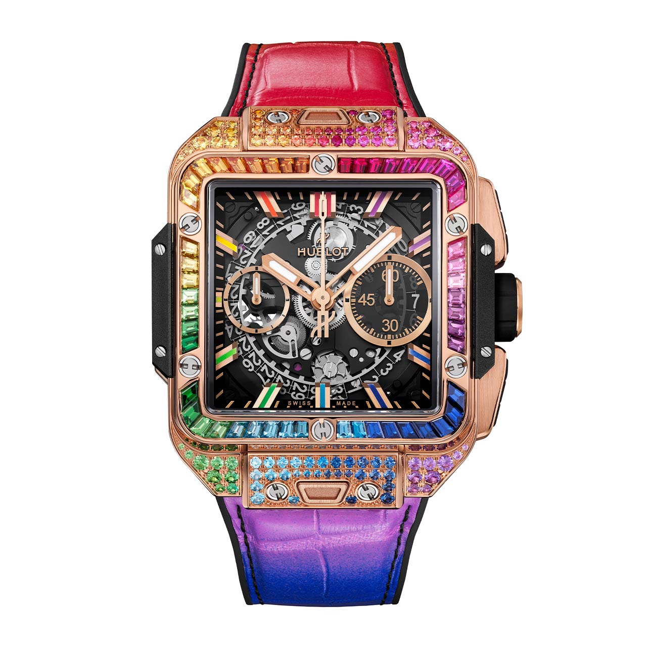 HUBLOT スクエア・バン ウニコ キングゴールド レインボー 821.OX.0118.LR.0999