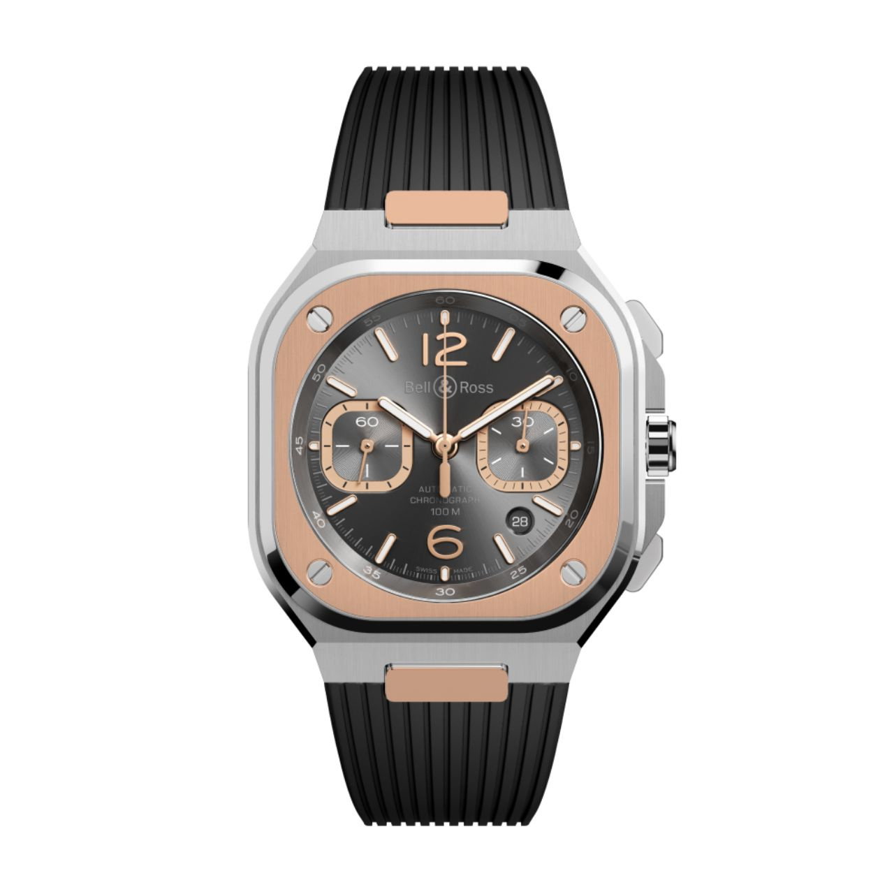 Bell & Ross BR-05 クロノ グレー スティール & ゴールド BR05C-RTH-STPG/SRB