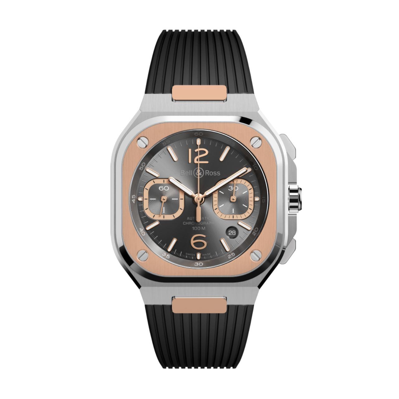 Bell & Ross BR-05 クロノ グレー スティール & ゴールド BR05C-RTH-STPG/SRB