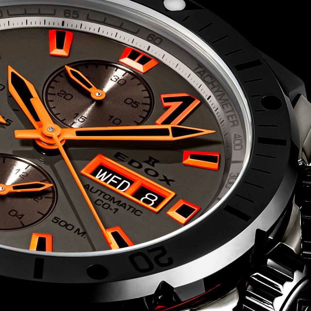 EDOX クロノオフショア1 ベゼルロック クロノグラフ オートマティック 01128-37GNNOCA-GNO