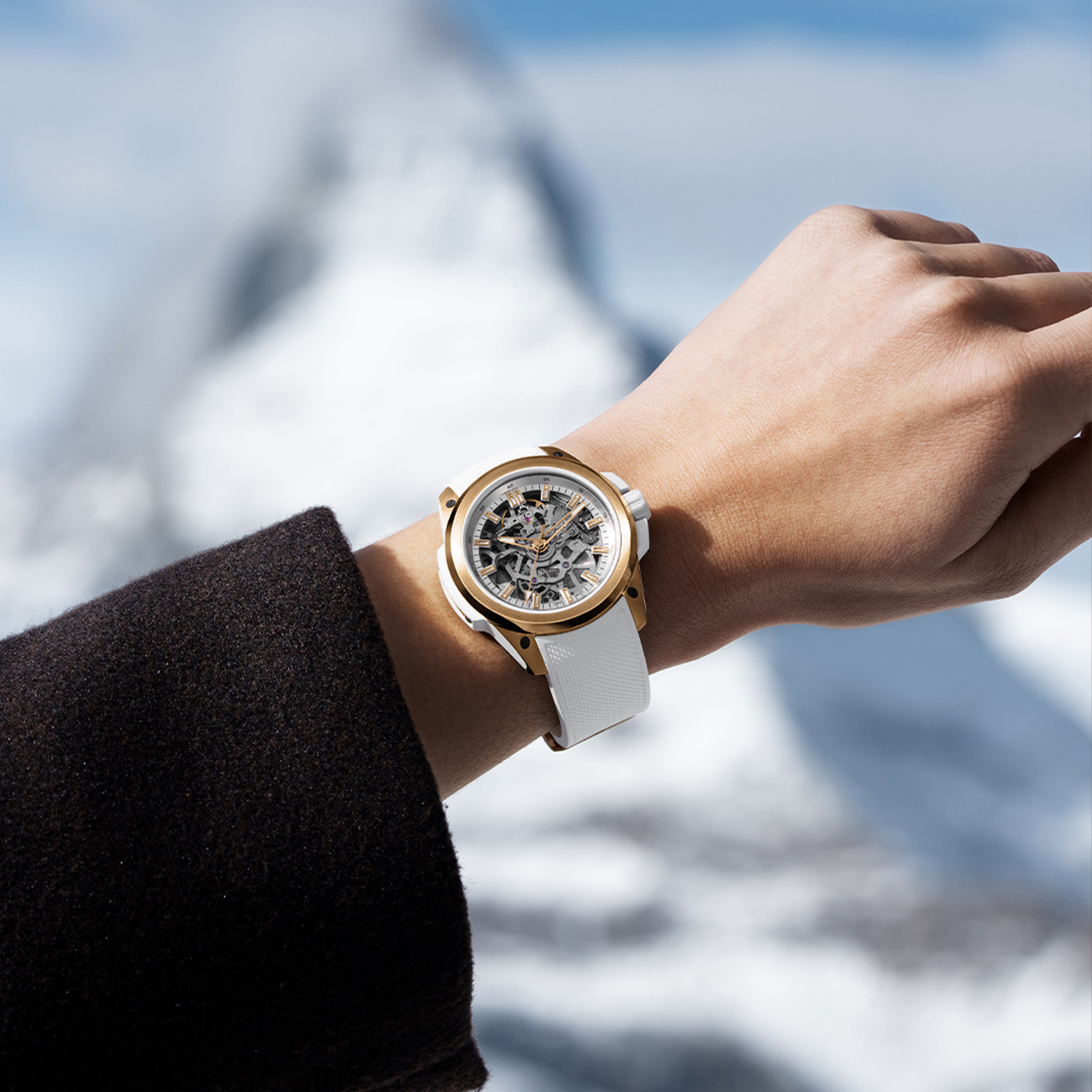 NORQAIN ワイルドワン スケルトン 39mm レッドゴールド N3001.07G01.W01 