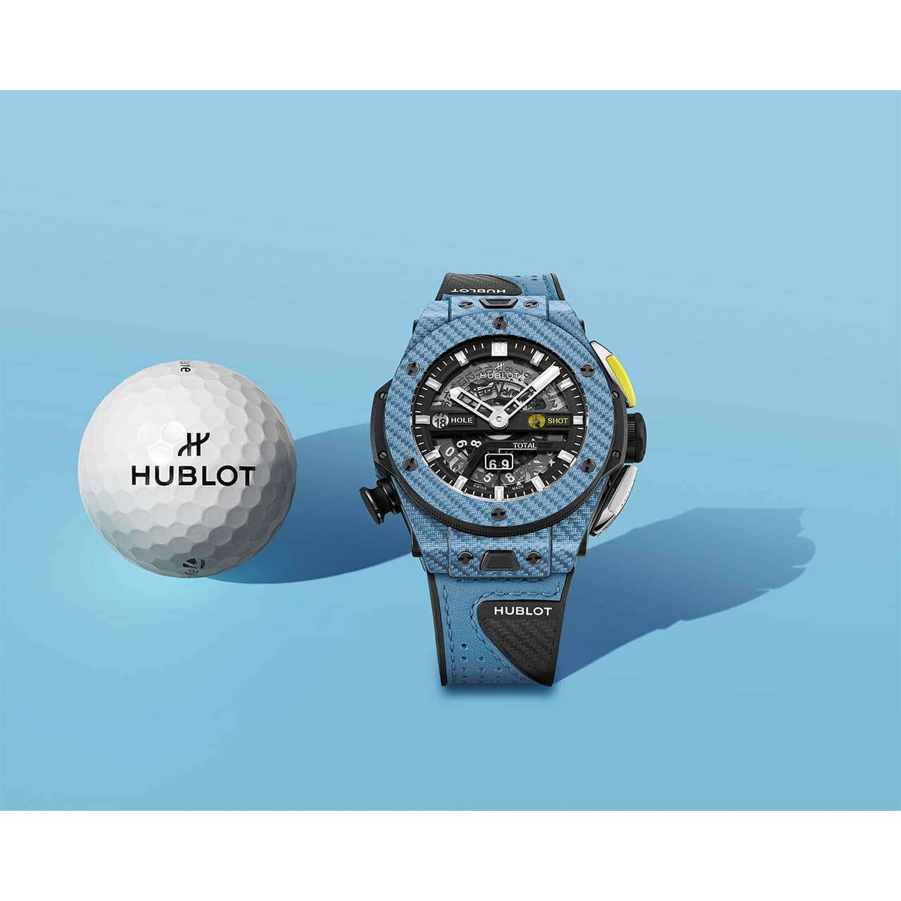 ビッグ・バン ウニコ ゴルフ スカイブルー カーボン 416.YE.1120.VR｜HUBLOT - ウブロ｜ウォッチ｜神戸三宮  正規時計宝飾店カミネ｜神戸三宮 正規時計宝飾店カミネ