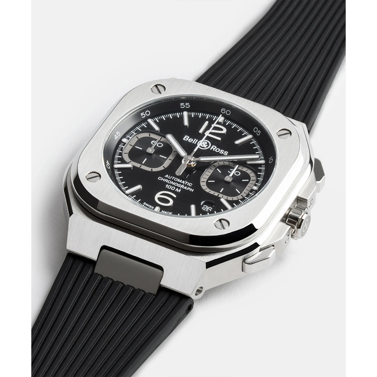Bell & Ross BR 05 クロノ ブラック スチール BR05C-BLC-ST/SRB